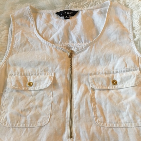 Ellen Tracy Tops - Ellen Tracy sleeveless linen tunic
